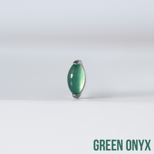Накрутка Almond Natural Stone Green Onyx 1.2 мм